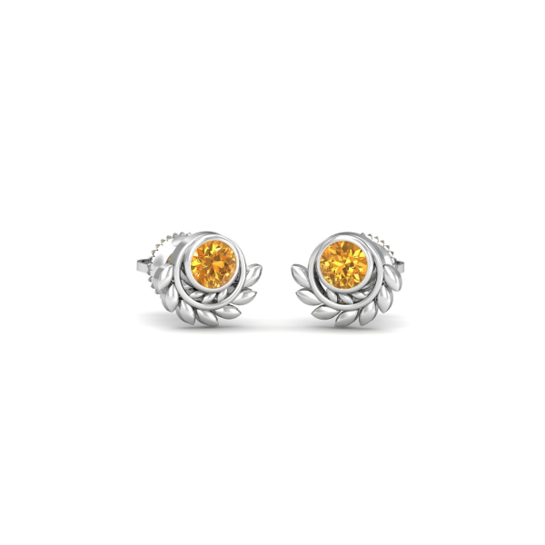 Rue Citrine Stud Earrings