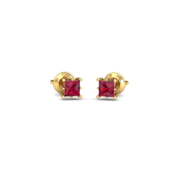 Parzva Ruby Stud Earrings