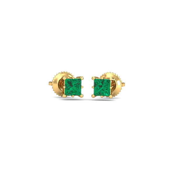 Parzva Emerald Stud Earrings