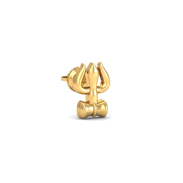 Trishul Damru Men Ear Stud