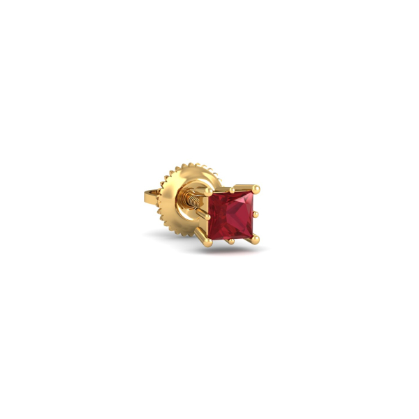Parzva Ruby Stud For Men