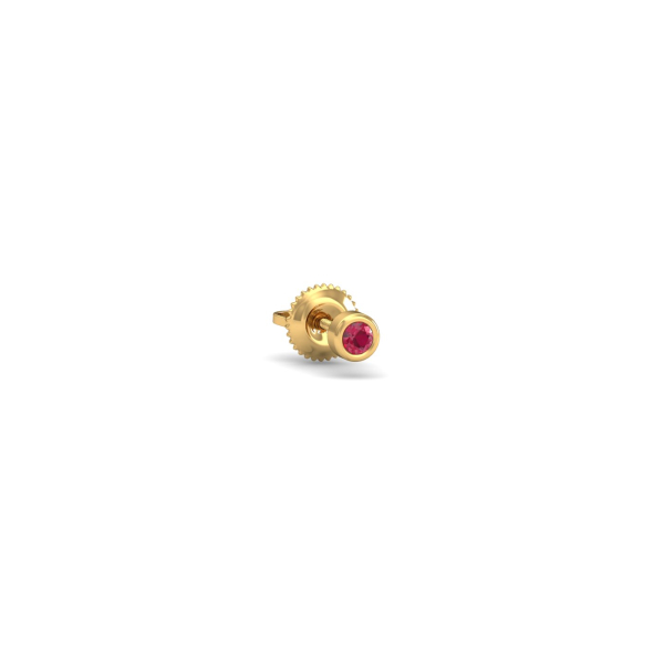 Bruce Ruby Mens Ear Stud