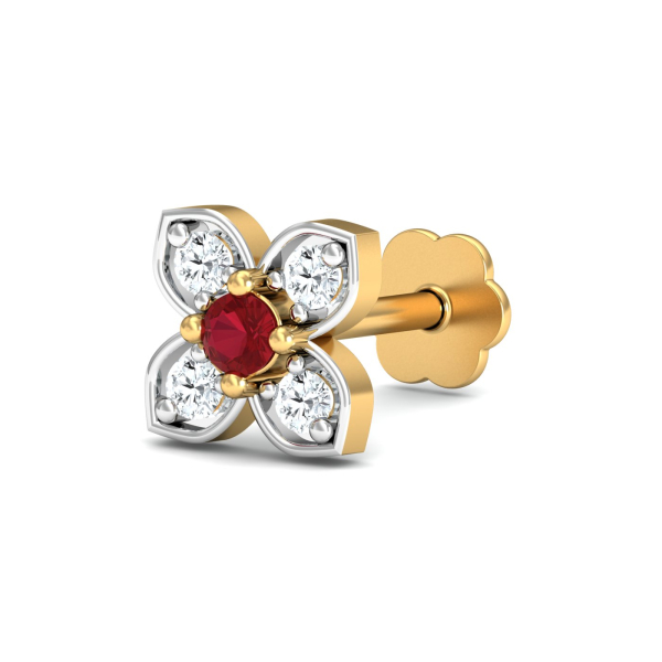 Quattro Ruby Nose Stud