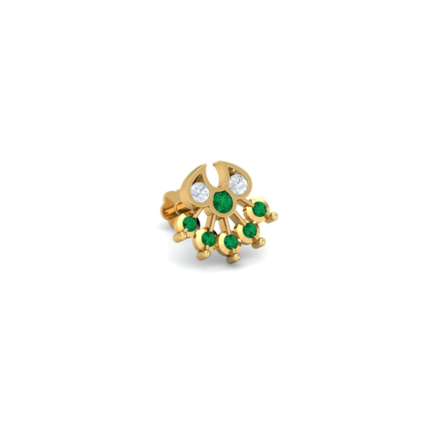 Zinnia Emerald Nose Stud