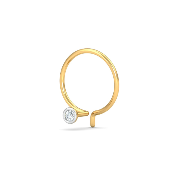 Bezel 2 Cent Nose Pin