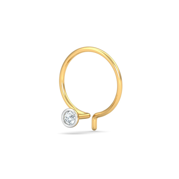 Bezel 3 Cent Nose Pin