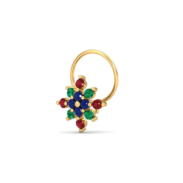 Multi-Gems Nose Pin