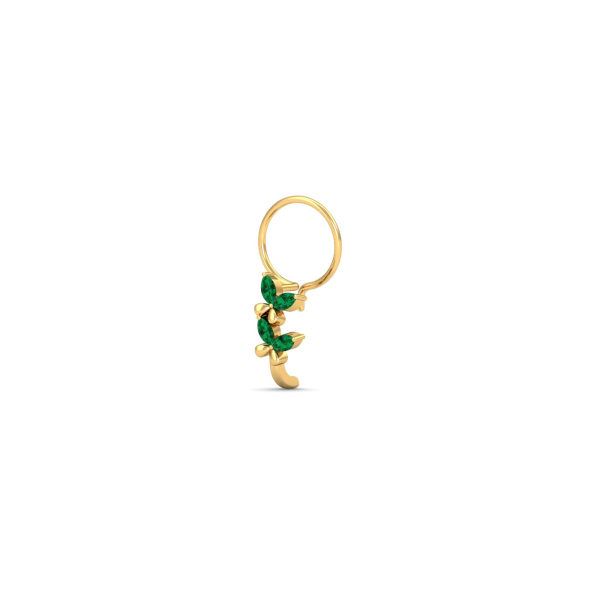 Butterfly Emerald Nose Wire