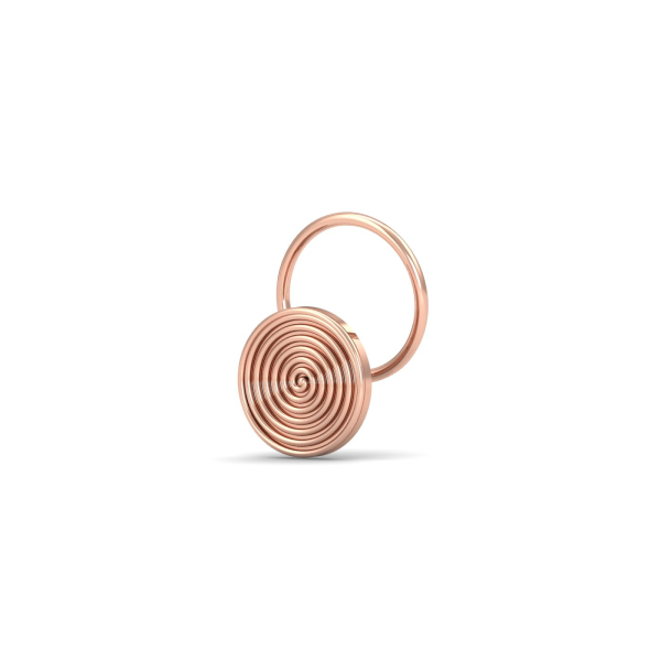 Swirling Gold Nose Wire