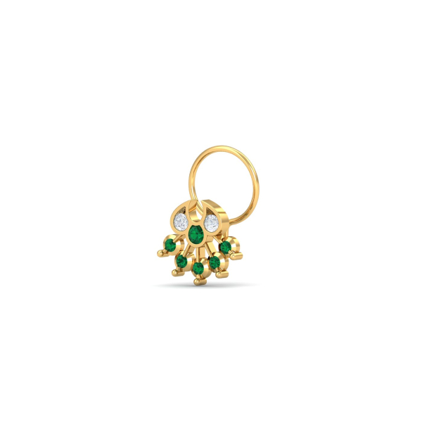 Zinnia Emerald Nose Wire