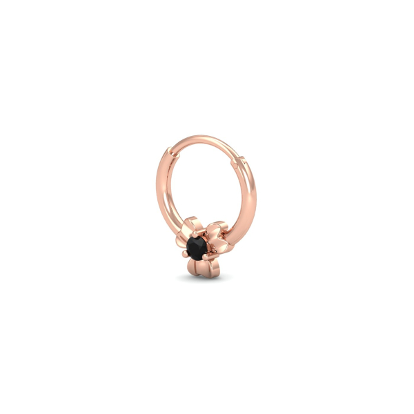 Flower Black Septum Ring
