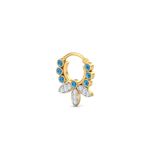 Floral Topaz Septum Ring