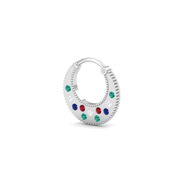Avant-Garde Sapphire Septum Ring