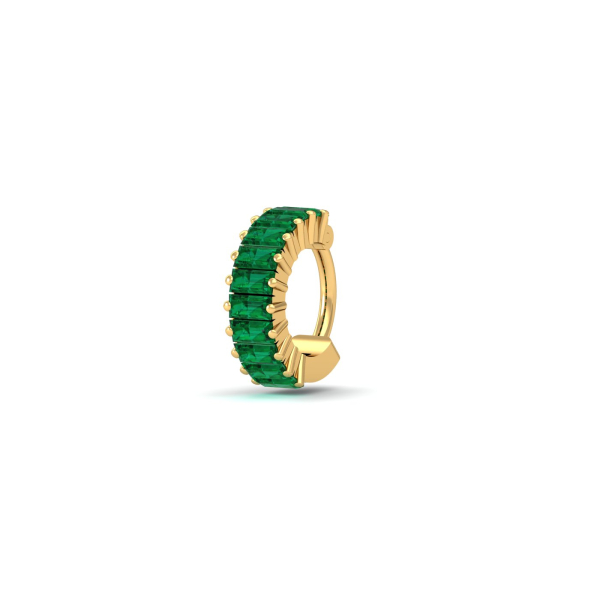 Baguette Emerald Nose Ring