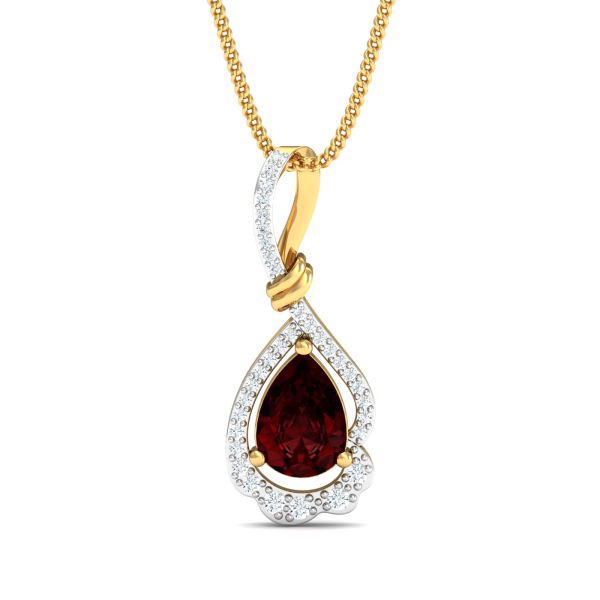 Poire Red Garnet Pendant
