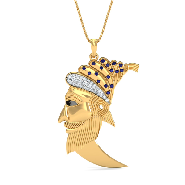 Shivaji Maharaj Sapphire Pendant