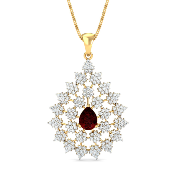 Surekha Red Garnet Pendant