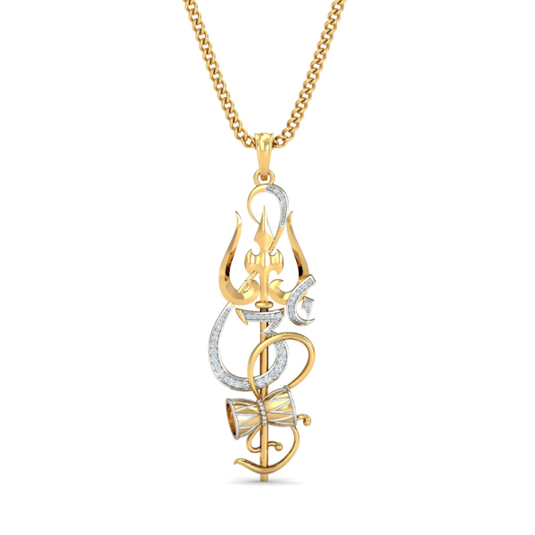 Om Shambhu Damru Pendant