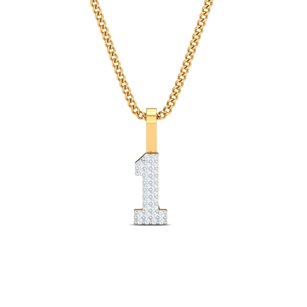 Number 1 Diamond Pendant
