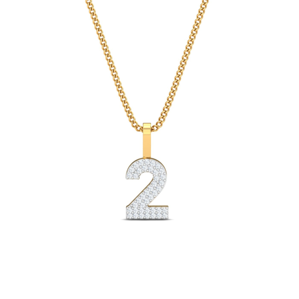 Number 2 Diamond Pendant