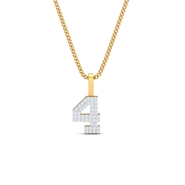 Number 4 Diamond Pendant