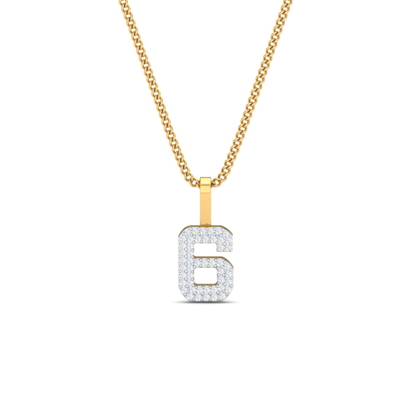 Number 6 Diamond Pendant