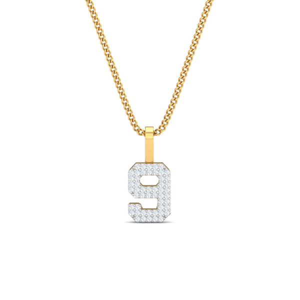 Number 9 Diamond Pendant