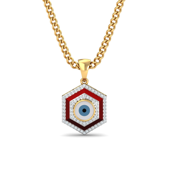 Crimson Evil Eye Pendant