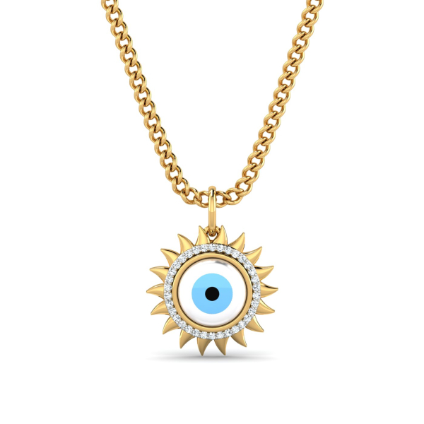 Golden EvilEye Pendant