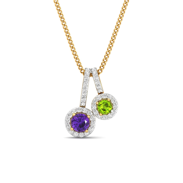 Amethyst & Peridot Pendant