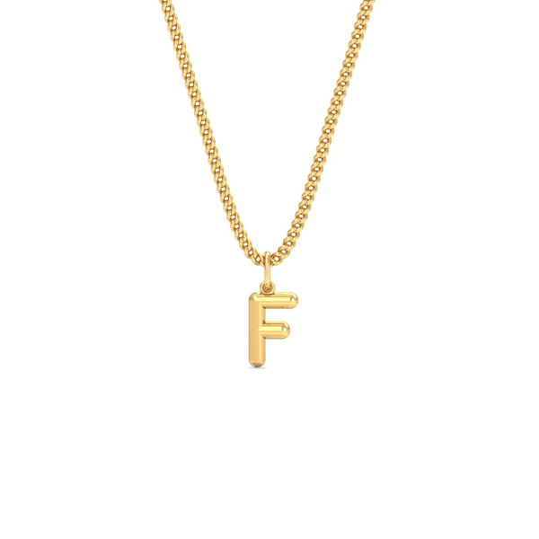 Balloon F Initial Pendant