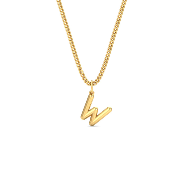Balloon W Initial Pendant