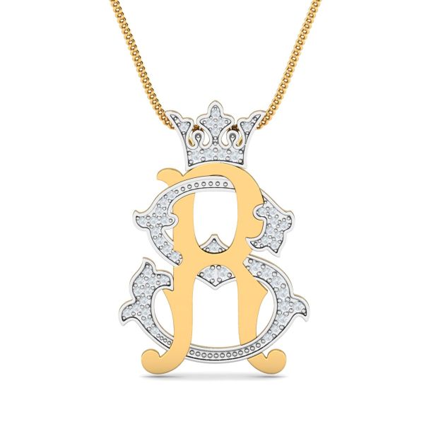 Crown SR Letter Pendant
