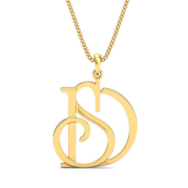 SD Initials Gold Pendant