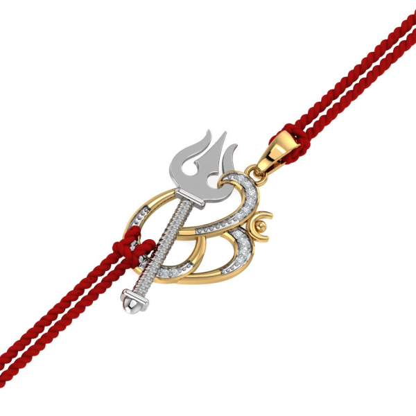 Om Trishul Rakhi Pendant