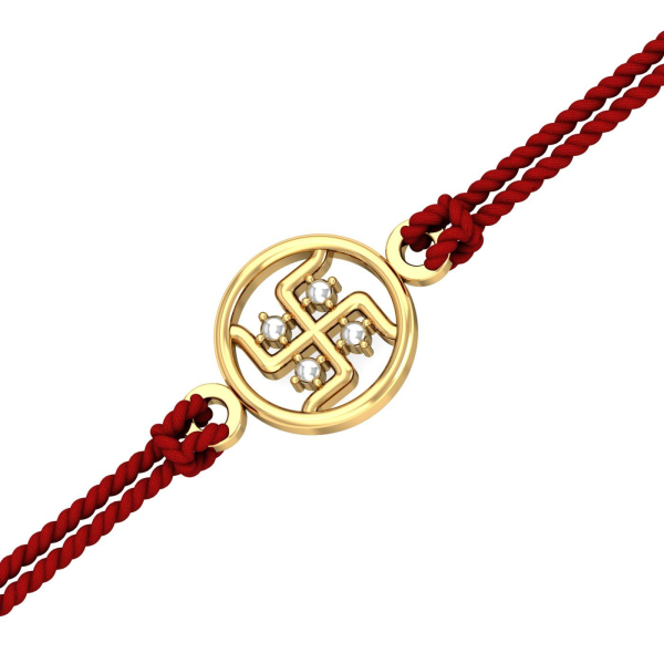 Gold Swastika Rakhi