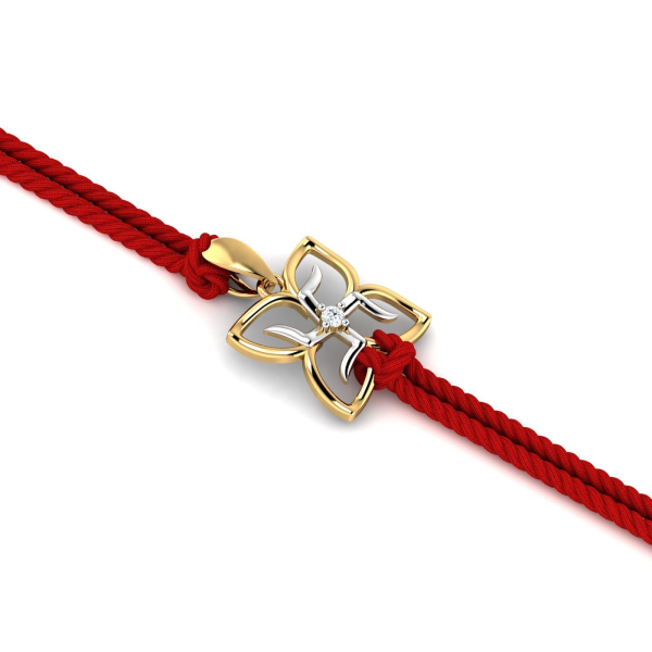 Petal-o-swastik Rakhi cum Pendant