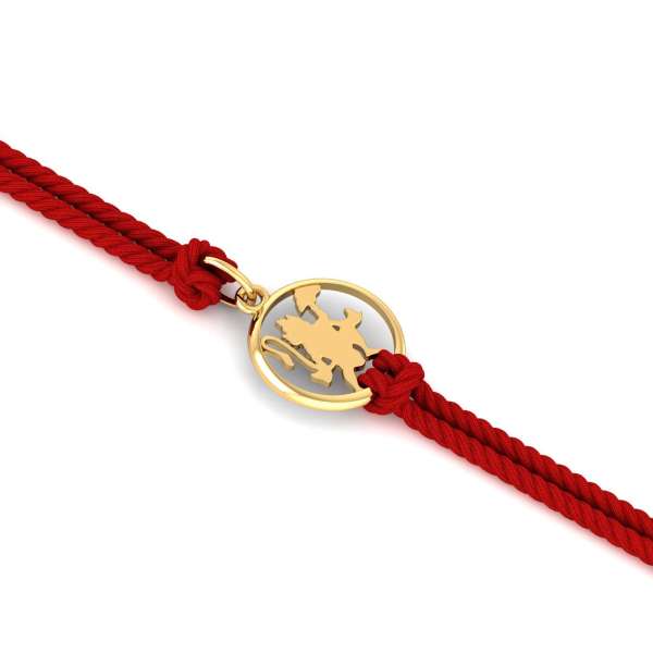 Bajrang Bali Gold Rakhi cum Pendant