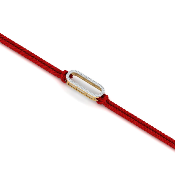 Halo Rectangle Rakhi cum Pendant