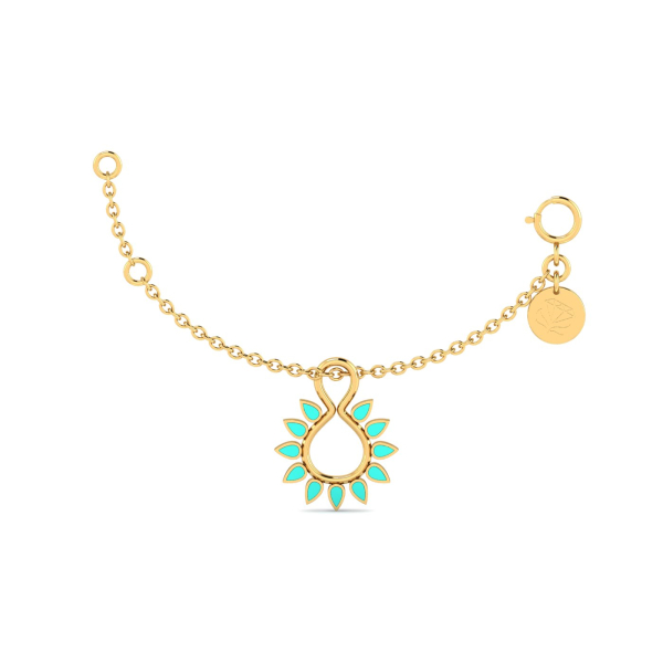 Enamelled Flower Watch Charm