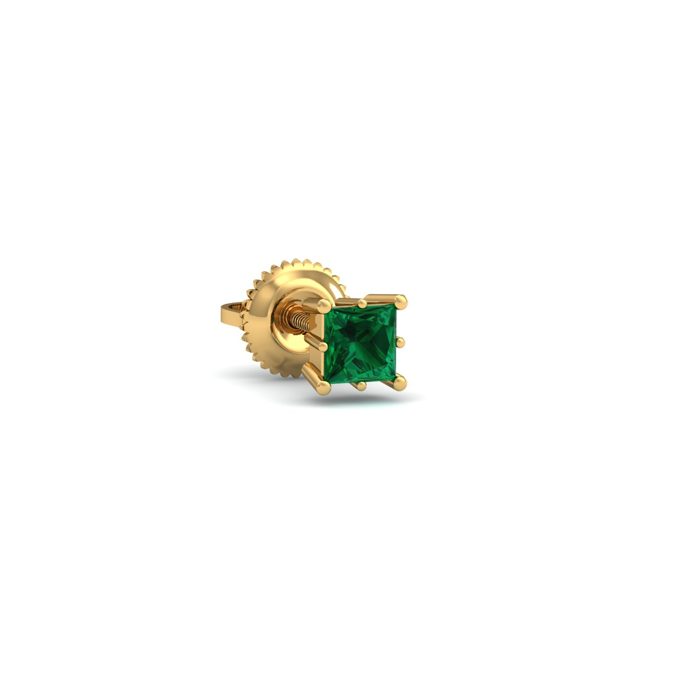 Parzva Emerald Stud For Men - Image 1