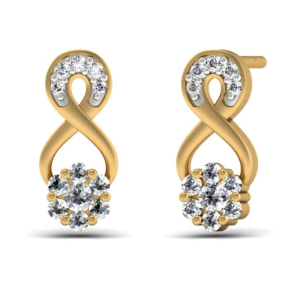 Infinity Flower Stud Earrings