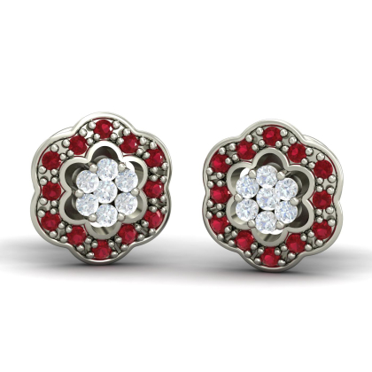 Poise Ruby Stud Earrings