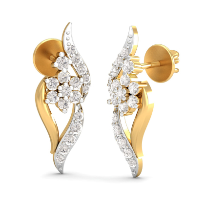 Flowery Finish Stud Earrings