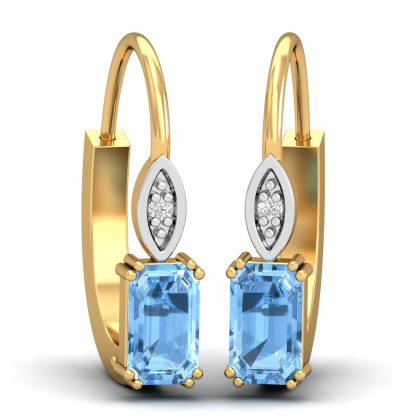 Meridian Aquamarine Hoops