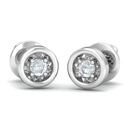 Rishone Solitaire Stud Earrings