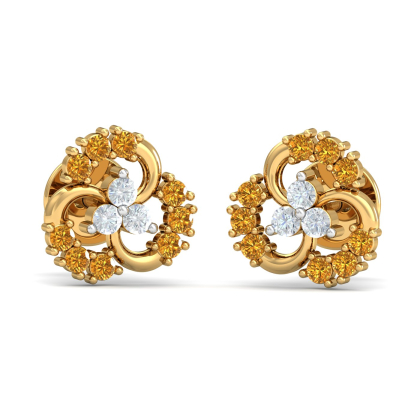 Emma Citrine Stud Earrings