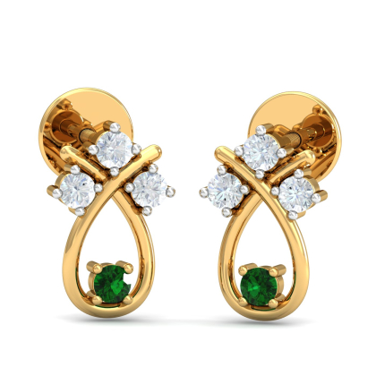 Jean Emerald Stud Earrings