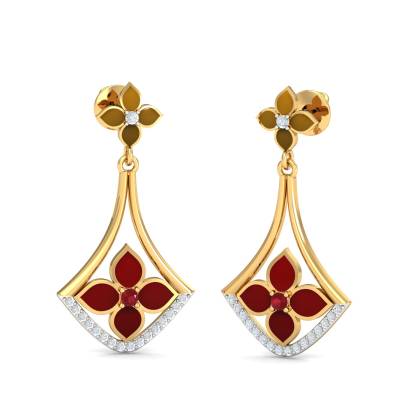 Ceetar Enamel Dangle Earrings