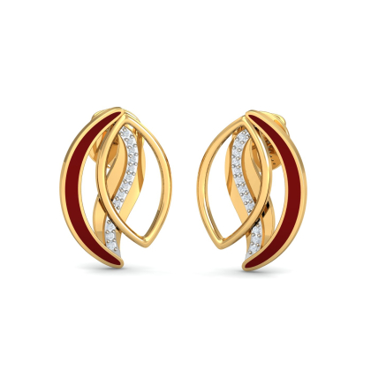 Shimmer Enamel Stud Earrings